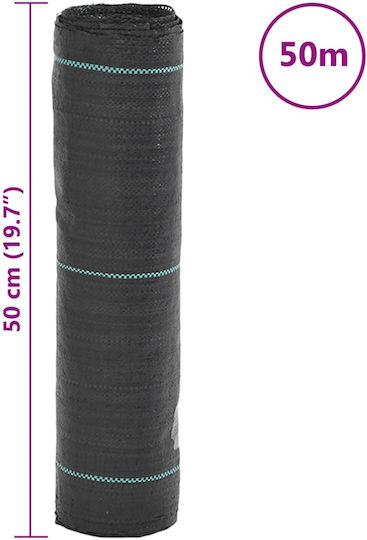 vidaXL 4005139 Agro Textilien Bodendecker 60gr/m² 0.5x50m Schwarz