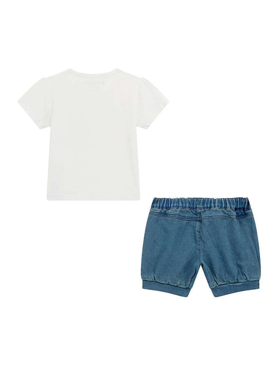 Guess Kinder Set mit Shorts Sommer 2Stück White