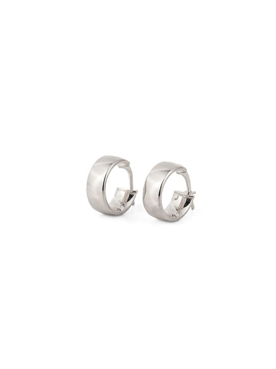 George Art Jewels Σκουλαρίκια Κρίκοι από Ασήμι Επιχρυσωμένα