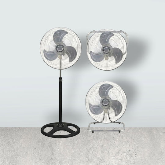 Πολυμορφικός Ανεμιστήρας 80W Διαμέτρου 45.72cm Ασημί