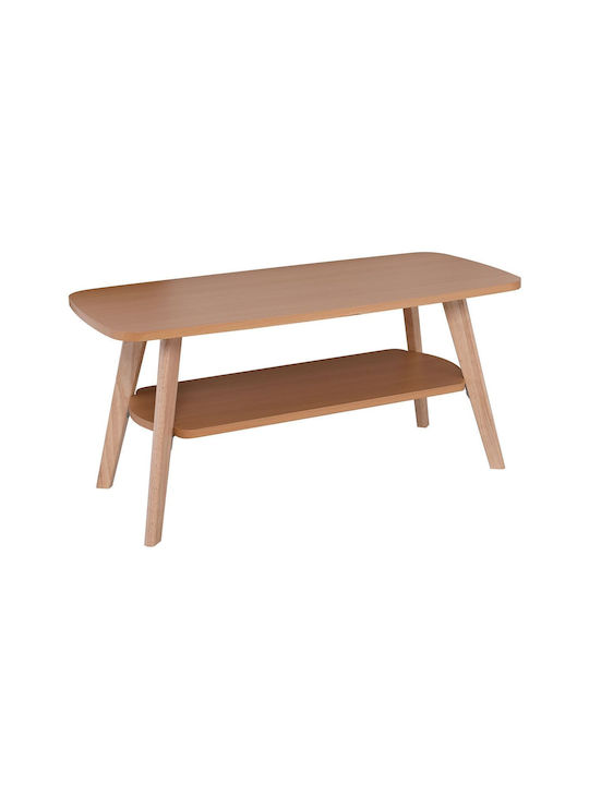 Rectangular Coffee Table Fini Wooden Natural L100xW48xH45cm