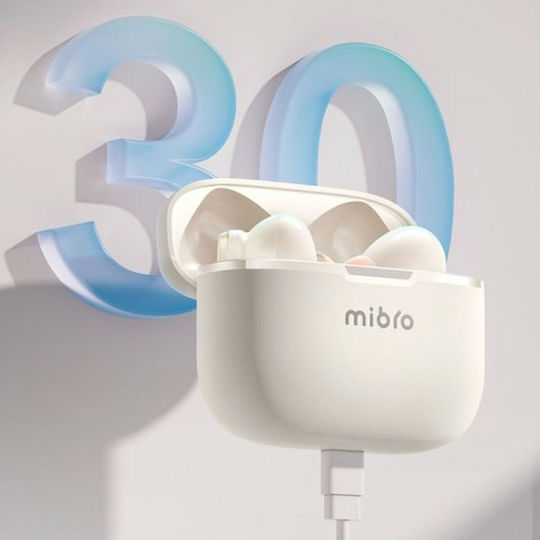 Mibro AC1 In-ear Bluetooth Handsfree Ακουστικά με Θήκη Φόρτισης Λευκά
