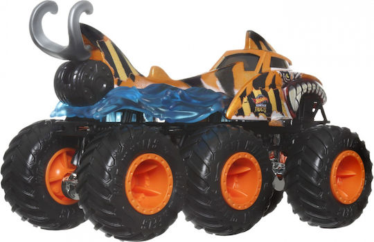Mattel Mașinuță metalică cu 6 roți Tigru Rechin Scară Camion 1:64 Monster Truck
