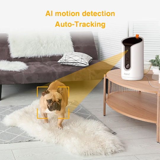 Arenti PETCAM1T IP Surveillance Camera Wi-Fi Full HD+ 3MP with Two-Way Communication and Lens 2.8mm Pet Treat Camera