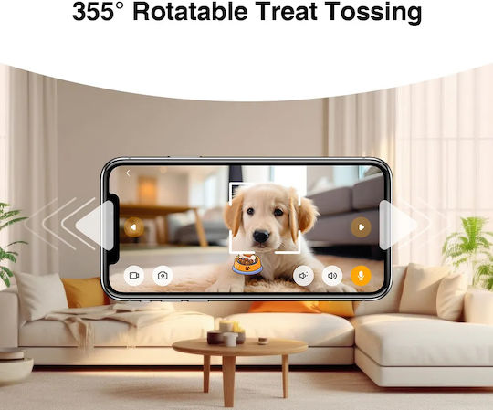 Arenti PETCAM1T IP Κάμερα Παρακολούθησης Wi-Fi Full HD+ 3MP με Αμφίδρομη Επικοινωνία και Φακό 2.8mm Pet Treat Camera