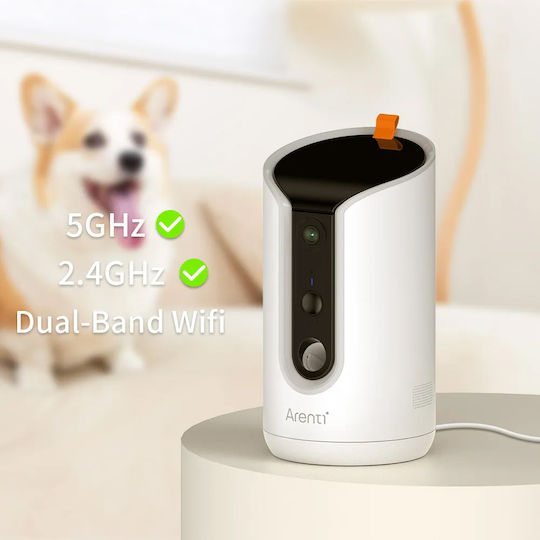 Arenti PETCAM1T IP Κάμερα Παρακολούθησης Wi-Fi Full HD+ 3MP με Αμφίδρομη Επικοινωνία και Φακό 2.8mm Pet Treat Camera