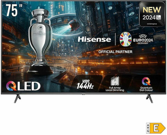 Hisense Smart Τηλεόραση 75" 4K UHD QLED E7N Pro HDR (2024) 75E7NQ PRO