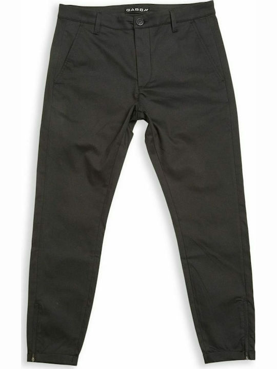 Trousers Cargo Elastic in Regular Fit Black