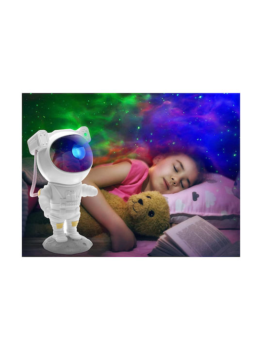 Jokomisiada Παιδικό Φωτιστικό Projector με Προβολή Αστεριών Λευκό