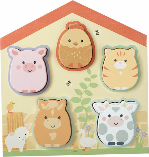 Ξύλινο Παιδικό Puzzle Σφηνώματα για 1+ Ετών 6pcs Orange Tree Toys