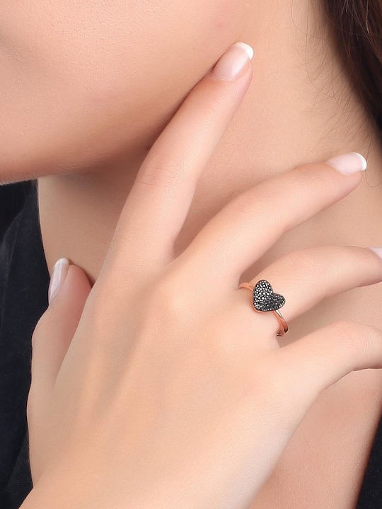 Xryseio Damen Ring mit Zirkonia aus Silber Vergoldet