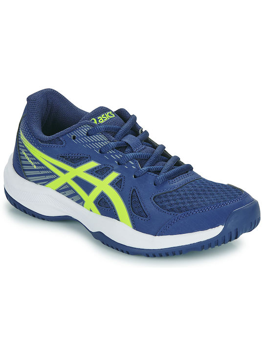 ASICS Upcourt 6 GS Kinder Sportschuhe Laufen mit Schnürsenkeln Marineblau