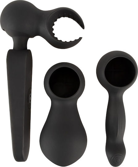 Couples Choice Vibrator 3 Attachments Вибратор Масаж с Дистанционно Управление 11.5см Черни