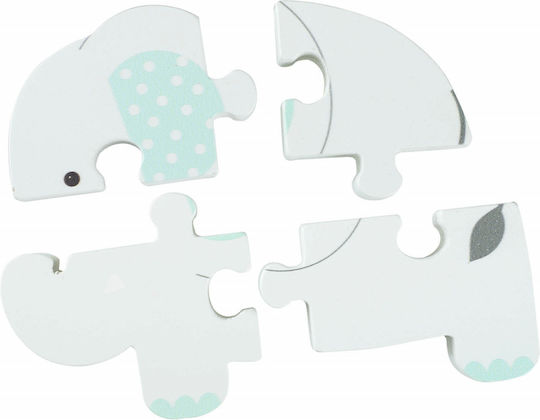Holz Kinder Steckpuzzle Elephant 4pcs Orange Tree Toys