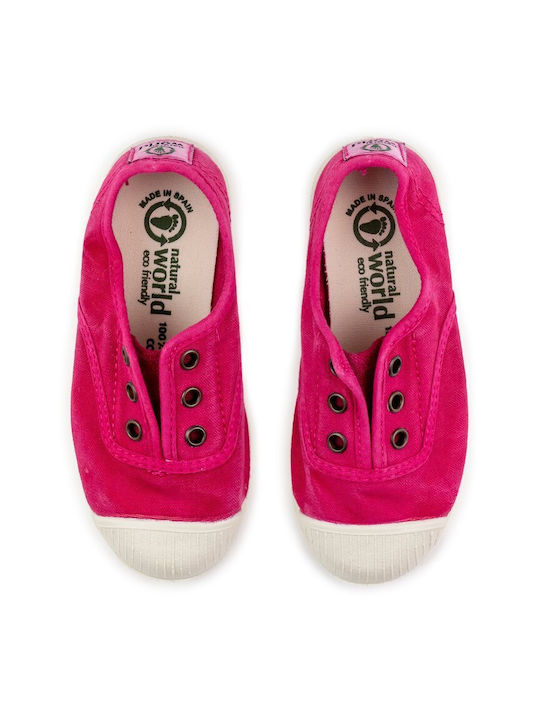 Natural World Kids Sneakers Slip-on Fuchsia