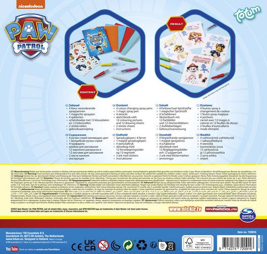 Kreatives Zeichenset Schablonen Spraymarker Paw Patrol Paw Patrol