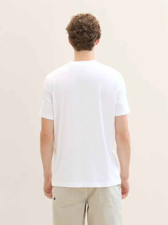 Tom Tailor Ανδρικό T-shirt Κοντομάνικο White