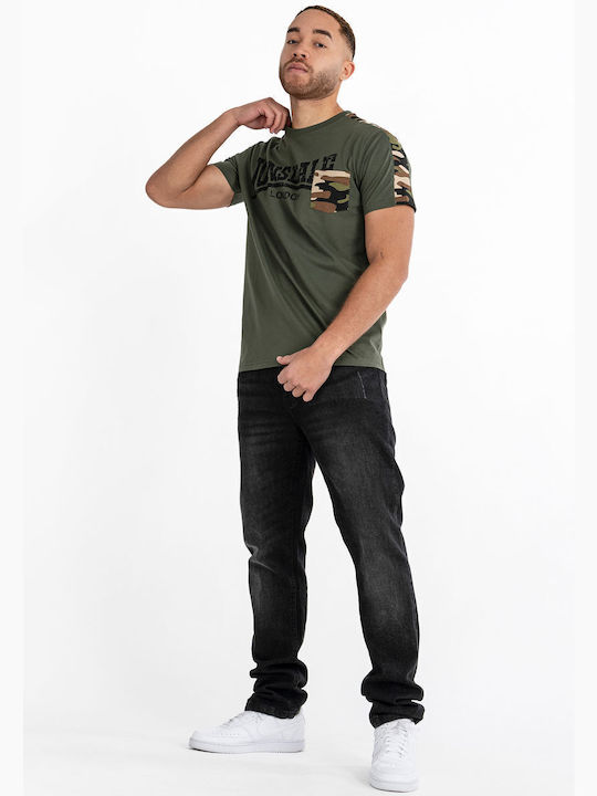 Lonsdale Men's Short Sleeve T-shirt Olive/black