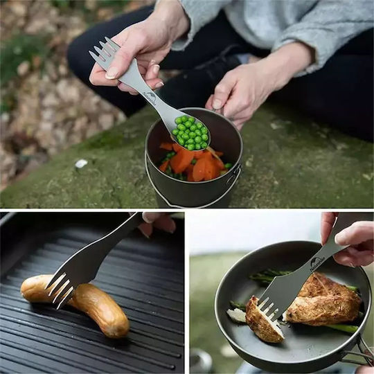 Naturehike Gabeln Obst/Dessert Metallisch Grau 18.4cm
