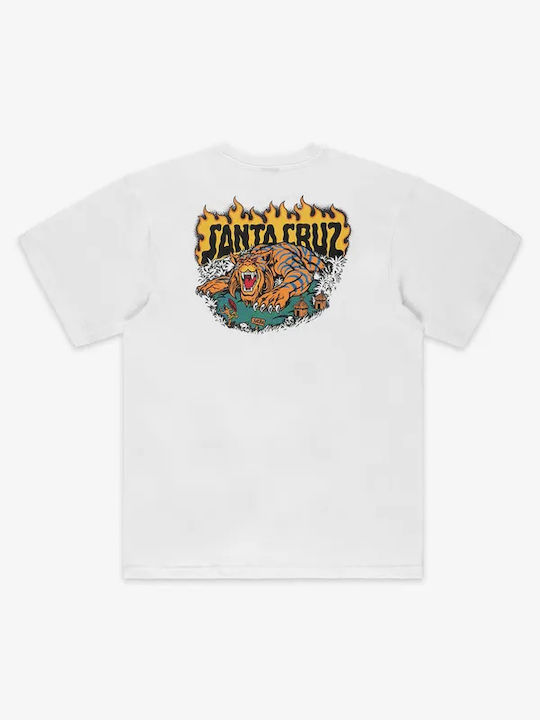 Santa Cruz Salba Tiger T-shirt Bărbătesc cu Mânecă Scurtă Red