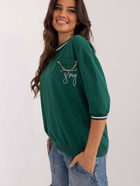 Relevance Women's Blouse Dark Green