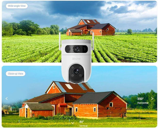 Ezviz IP Dual Κάμερα Παρακολούθησης Wi-Fi 3+3MP Αδιάβροχη με Αμφίδρομη Επικοινωνία και Φακό 2.8mm