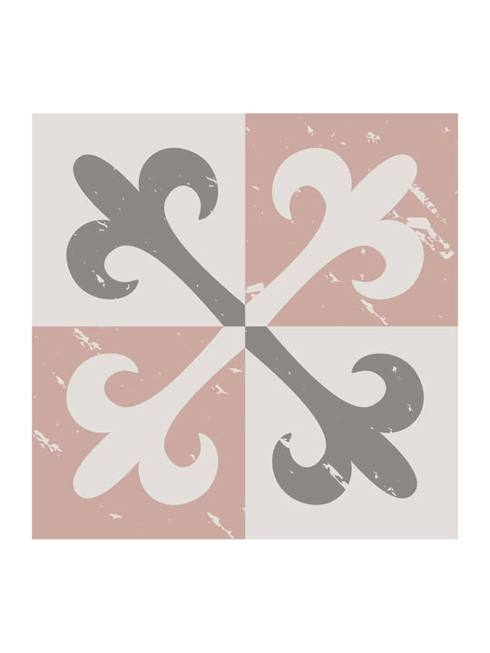 Διακοσμητικό Αυτοκόλλητο Πλακάκια Pink 3τμχ 20x20εκ. Ango