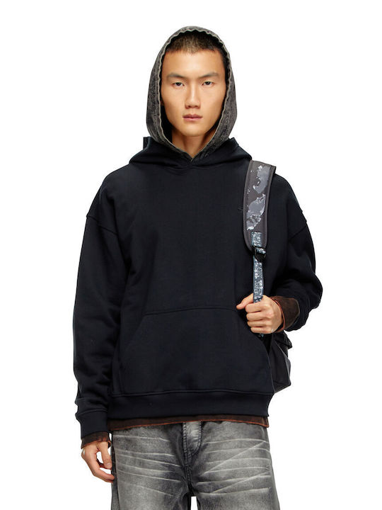 Diesel Men's Sweatshirt with Hood Black