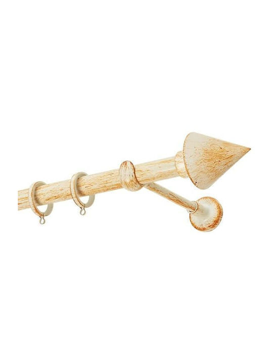 Zogometal Металик Корниз Rustique Collection Φ25мм 200бр Крем патина мед