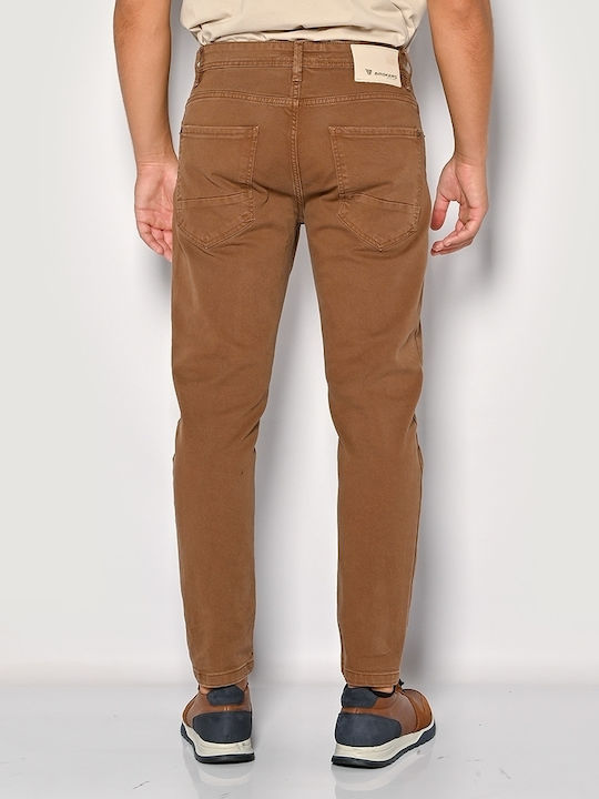 Jean Men's Jeans Pants with Slim Fit Tobacco
