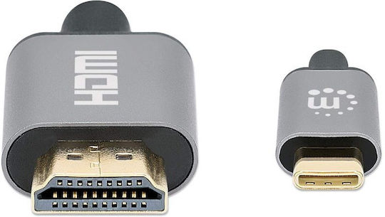 Manhattan HDMI Cable Male - HDMI Male 1m Black