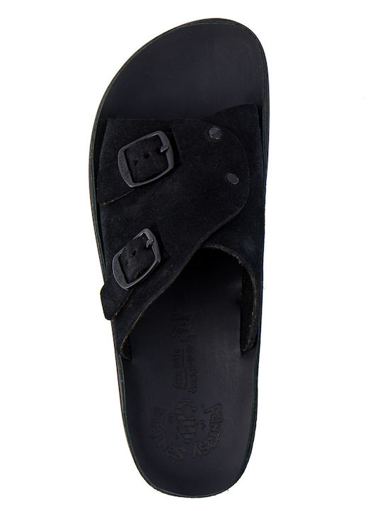 Leather Women's Anatomic Black Sandals