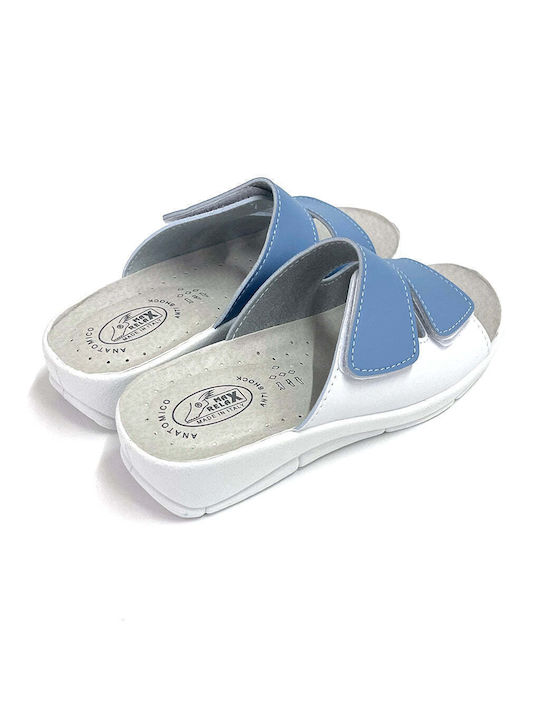 Ustyle Anatomic Synthetic Leather Women's Sandals Light Blue