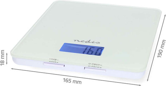 Nedis Ψηφιακή Ζυγαριά Κουζίνας έως 5kg Λευκή