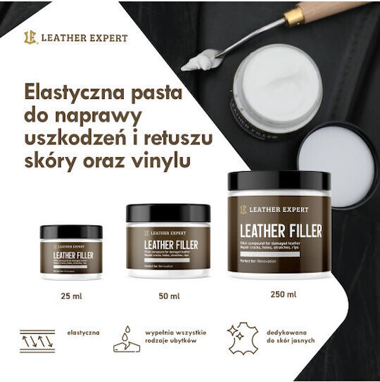 Leather Filler White Leather Putty 25 Ml Leather Expert Le-10-fw25