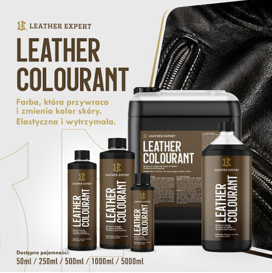 Vopsea pentru piele Leather Expert, negru, pentru piele naturală și piele sintetică, 250 ml, Le-06-250c001