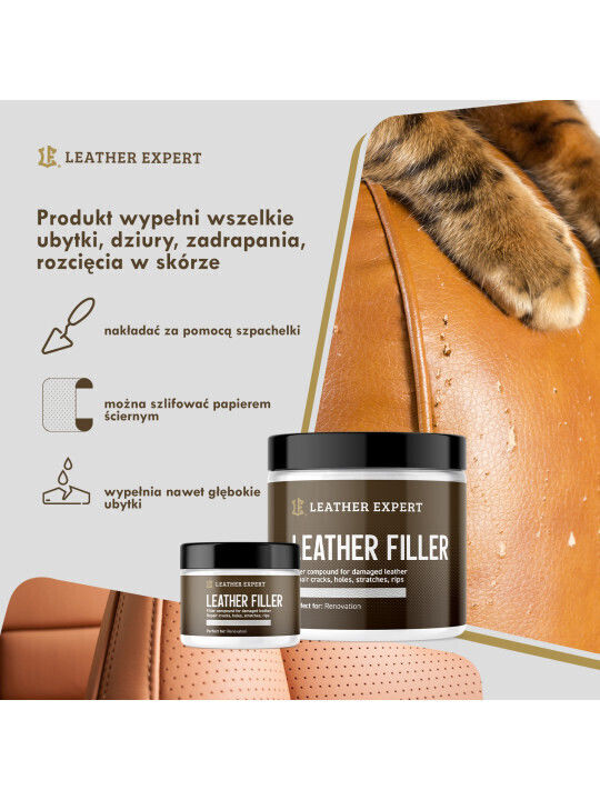 Leather Filler White Leather Putty 25 Ml Leather Expert Le-10-fw25