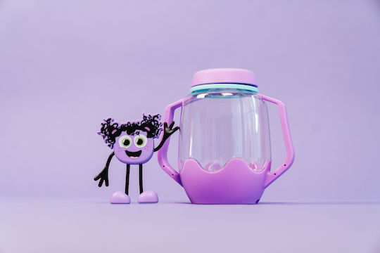 Glas sensorisches Spiel Lila
