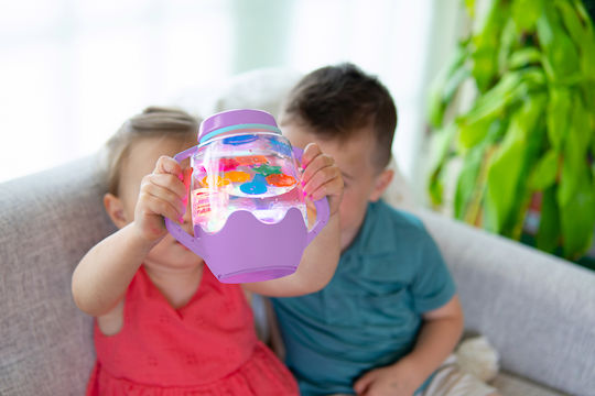Glas sensorisches Spiel Lila