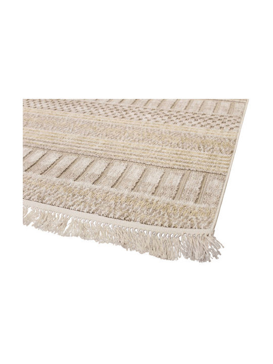 Bella 585 Rug Rectangular with Fringes Yellow Cream