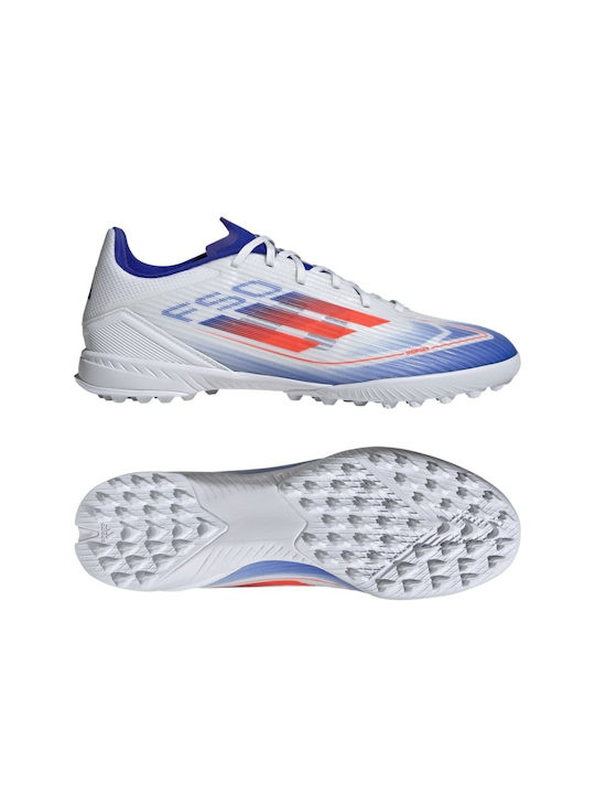 Adidas F50 League TF Χαμηλά Ποδοσφαιρικά Παπούτσια με Σχάρα Cloud White / Solar Red / Lucid Blue
