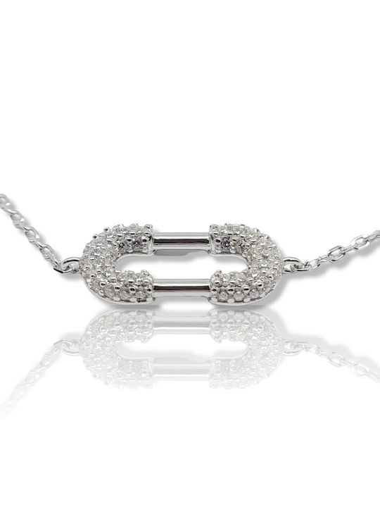 Silver platinum plated bracelet 925° (code BZB101473)