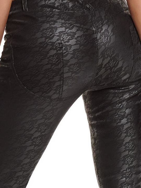Women's Leather Trousers Black