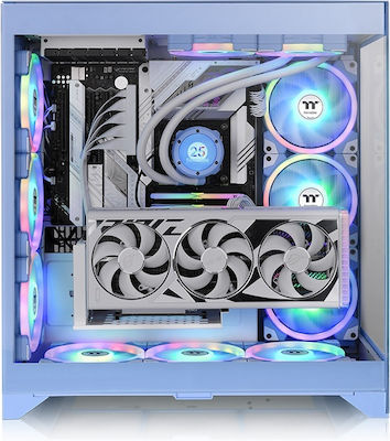 Thermaltake CTE E600 MX Gaming Midi Tower Κουτί Υπολογιστή με RGB Φωτισμό Hydrangea Blue