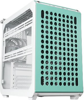 CoolerMaster Qube 500 Flatpack Macaron Edition Gaming Full Tower Computer Case with Window Panel Pink