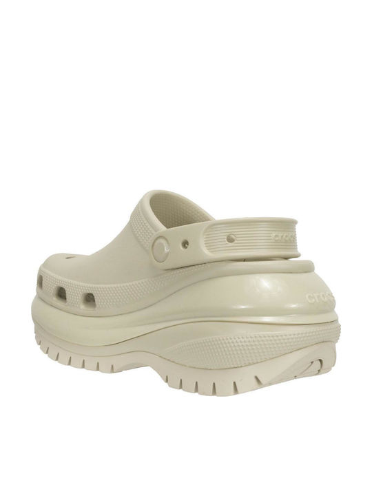 Crocs Classic Mega Crush Clogs Beige