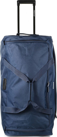 Diplomat Reisetasche 45Es Blau mit Rädern Stoff L55xB30xH31cm