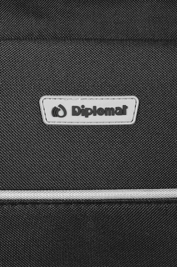 Diplomat Reisetasche 51Es Schwarz mit Rädern Stoff L55xB30xH31cm