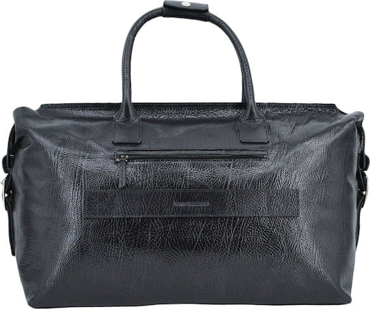 Dermatina 100 Sack Voyage Black made of Leather L50xW22xH22cm