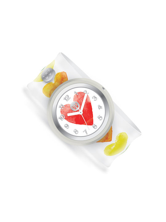 Watchitude Analog Kinderuhr Mehrfarbig mit Silikonarmband
